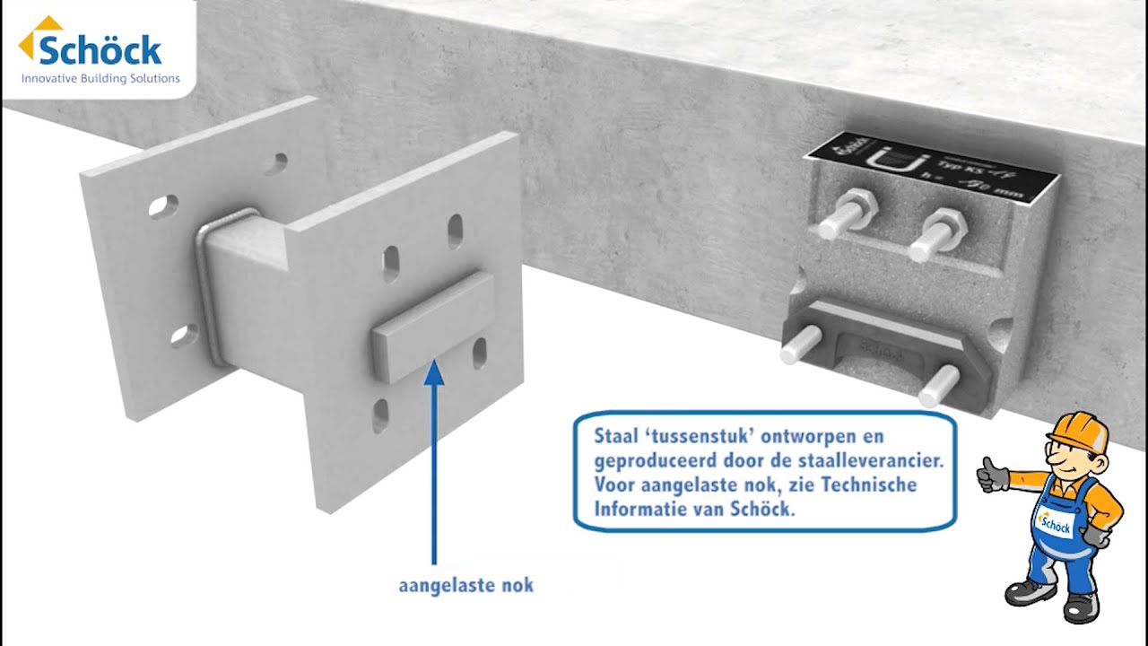 Schöck Isokorf® T type SK (tot nu toe KS): Thermische bruggen oplossen bij beton-staal aansluitingen
