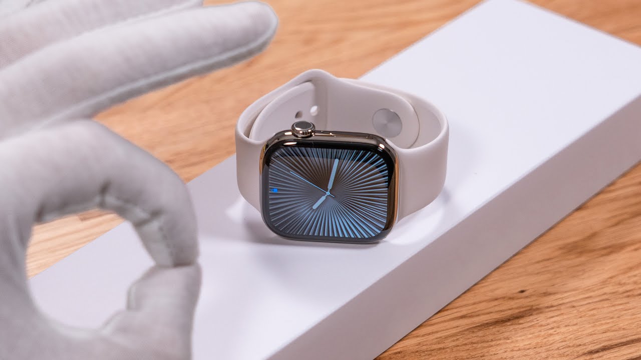 Apple Watch Series 10 42mm Natural Titanium 2024 Unboxing Aesthetic ASMR