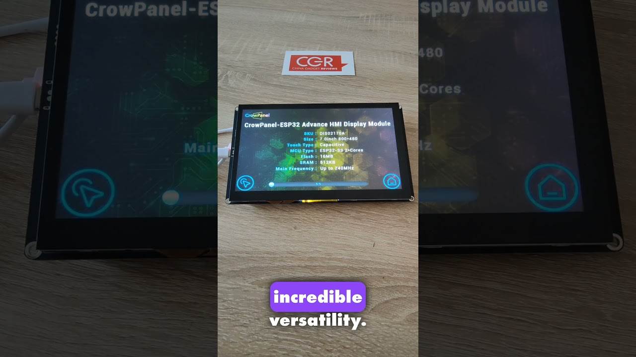 Elecrow CrowPanel Advance 7&ldquo; HMI ESP32-S3 AI-Powered IPS Touch Screen