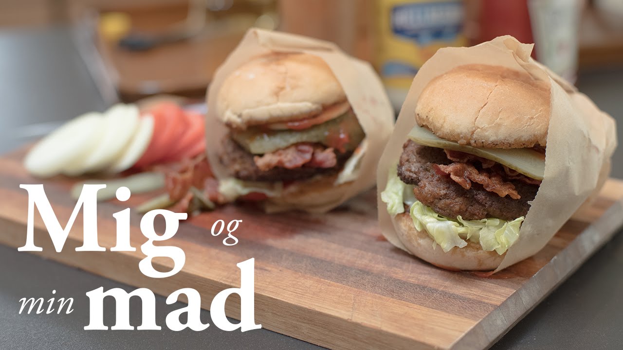 Hjemmelavet burger med salat og bacon | Gastromand