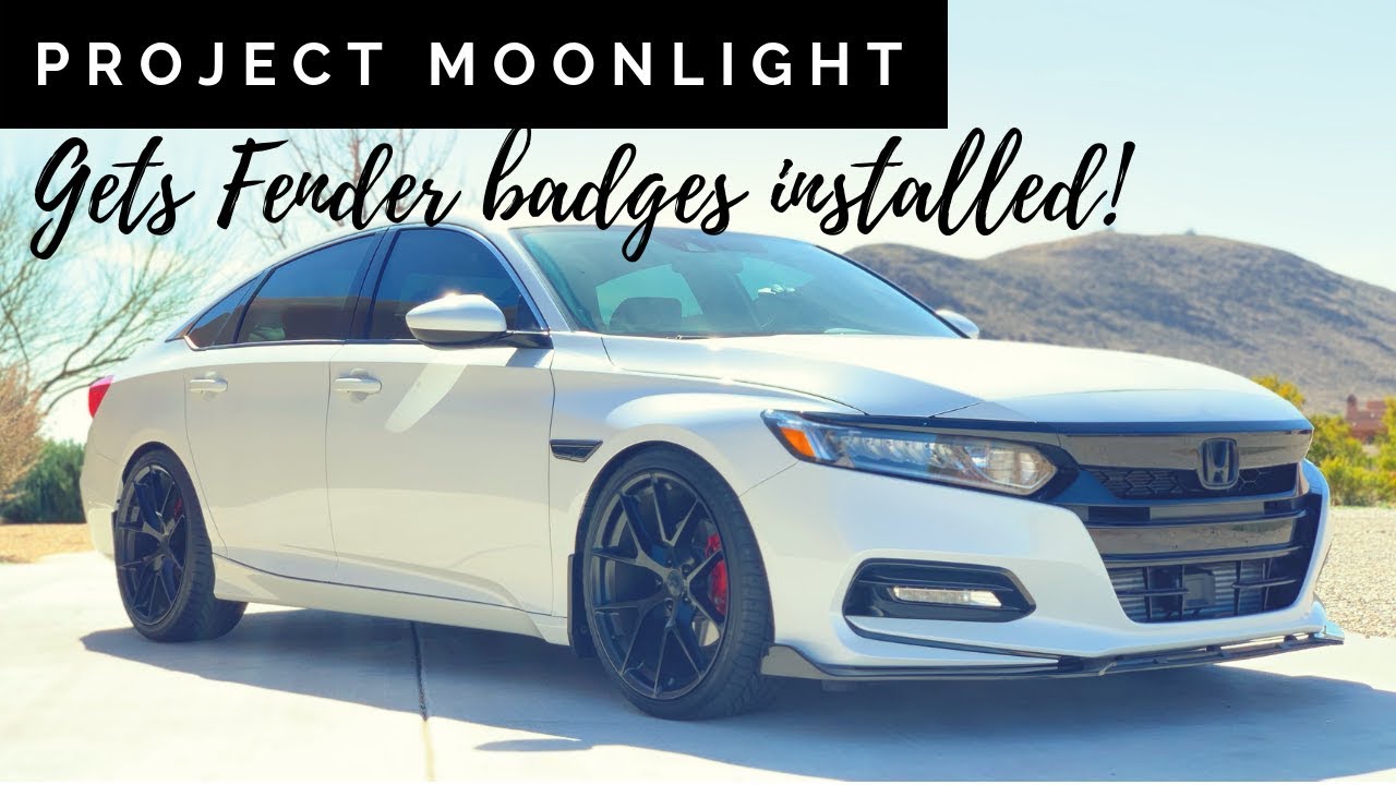 Installing the blacked out Accord fender emblems on a 2018 Honda Accord Sport