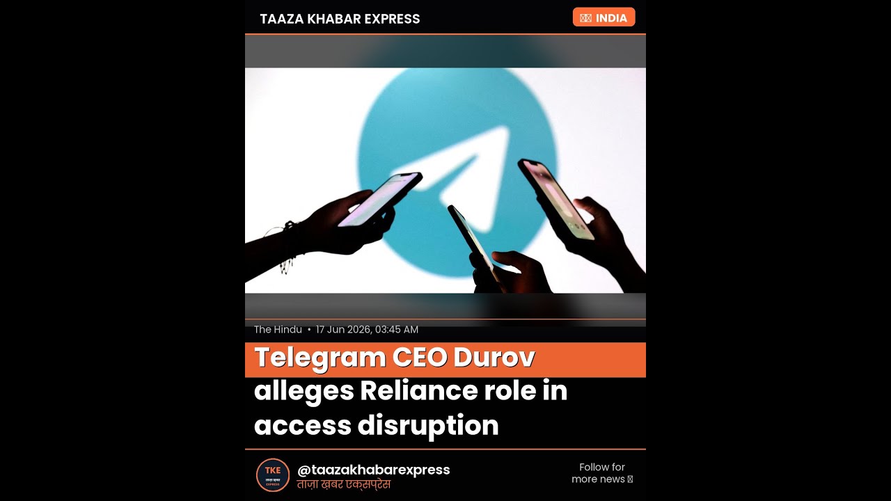 Telegram CEO Durov alleges Reliance role in access disruption #Shorts