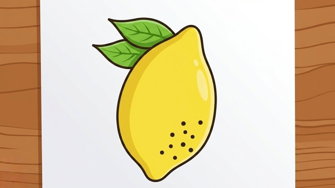 Il How To Draw An Easy Lemon For Kids ll Lemon Drawing Easy Step By Step ll Easy Lemon Drawing ll 