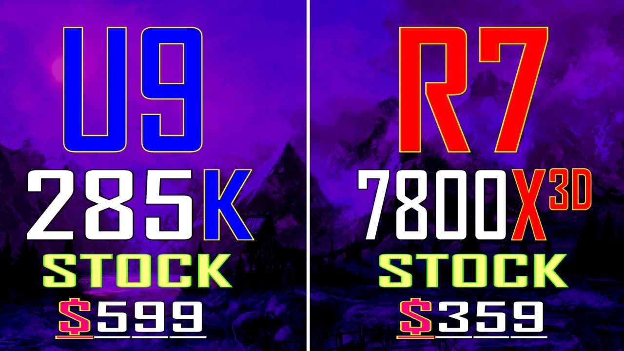 ULTRA 9 285K vs RYZEN 7 7800X3D || PC GAMES BENCHMARK TEST ||