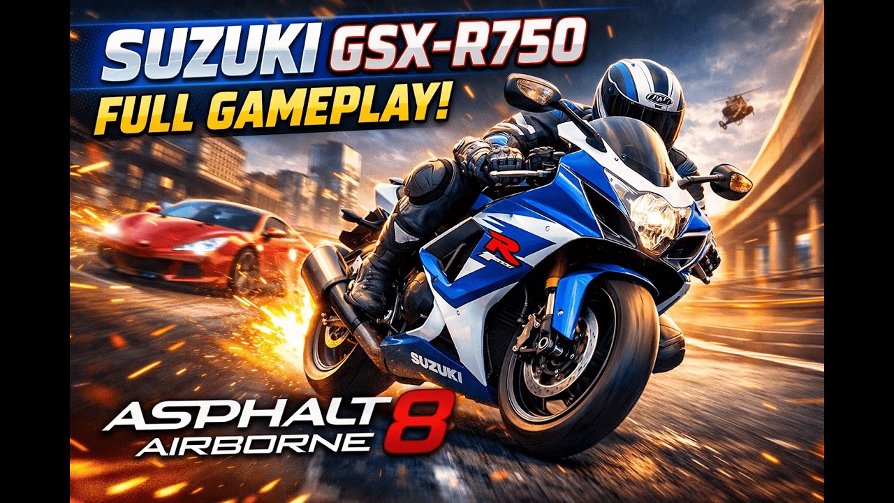 Suzuki GSX-R750 DOMINATES Asphalt 8 Airborne! 🔥 Insane Speed & Stunts