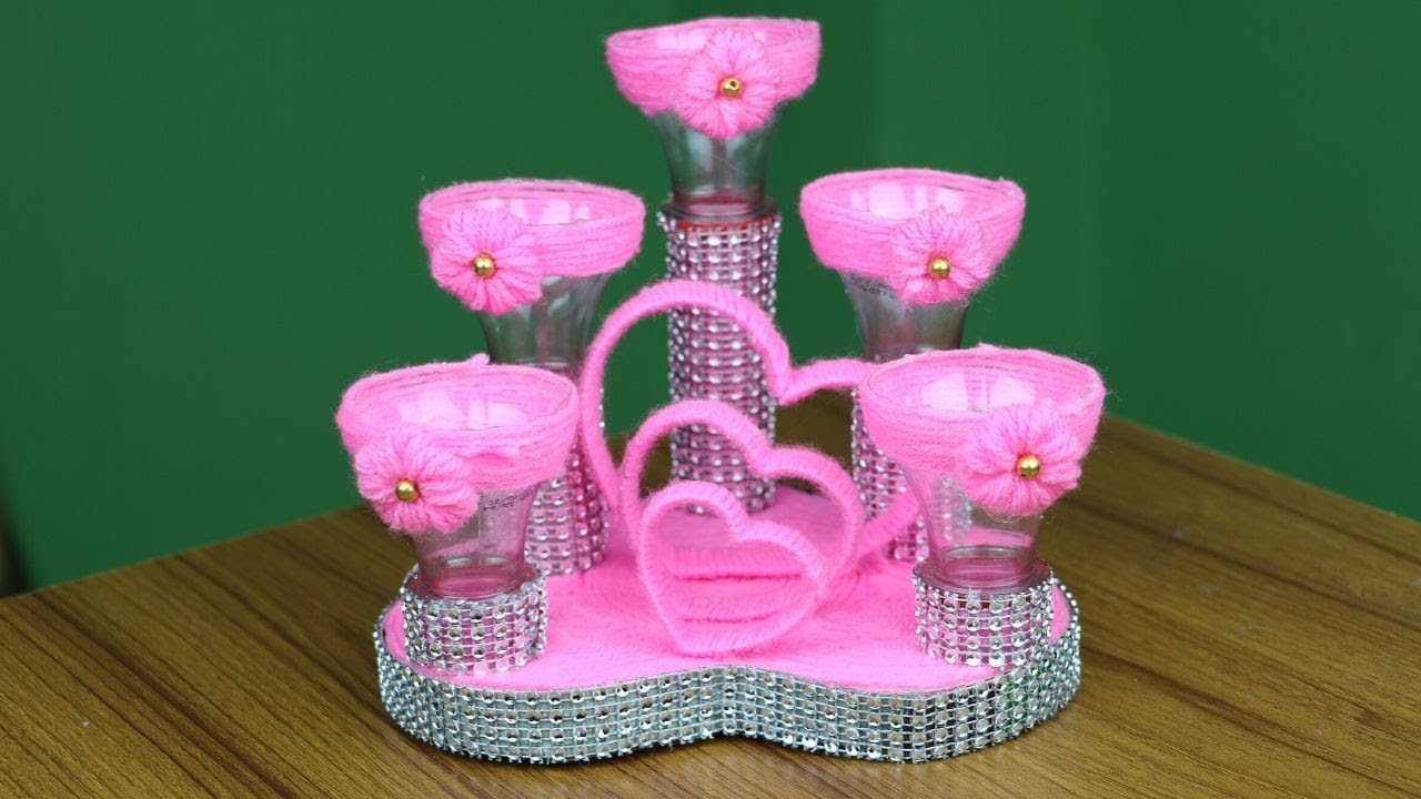 NEW Woolen Design For Home Decor || Woolen Showpiece Making With Waste Plastic Bottle - Reuse ideas