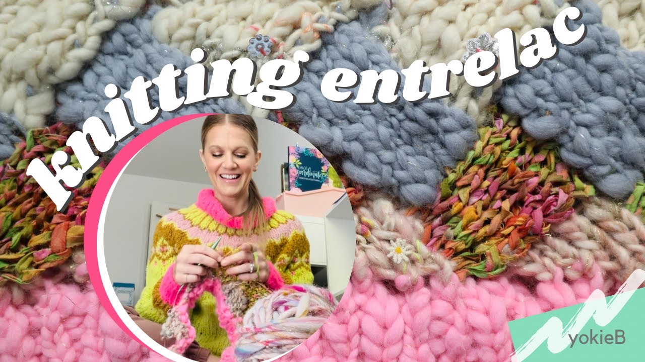 knit with me vlog 🧶: learning entrelac knitting + sharing knit collage fall 2023 make along designs