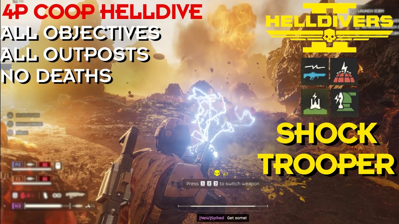 Helldivers 2 // Shock Trooper - Arc Build - Lvl 9 Terminid Coop Helldive - All Clear, No Death