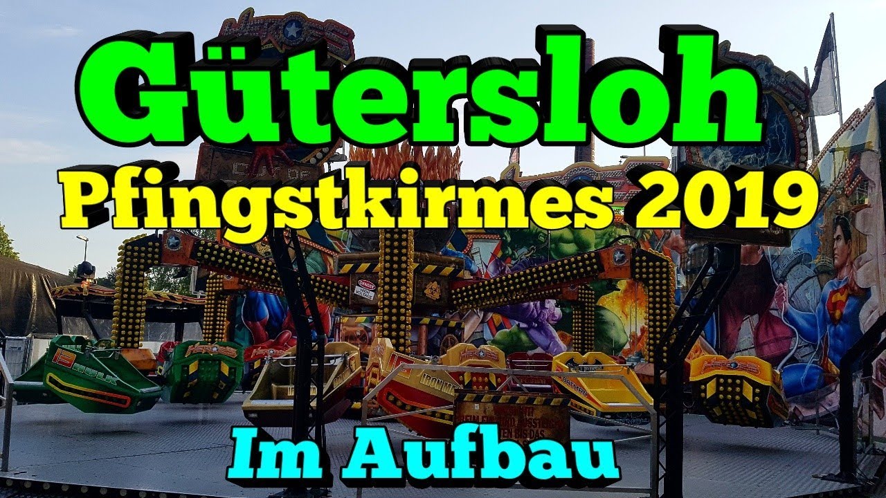 Gütersloher Pfingstkirmes 2019 im Aufbau