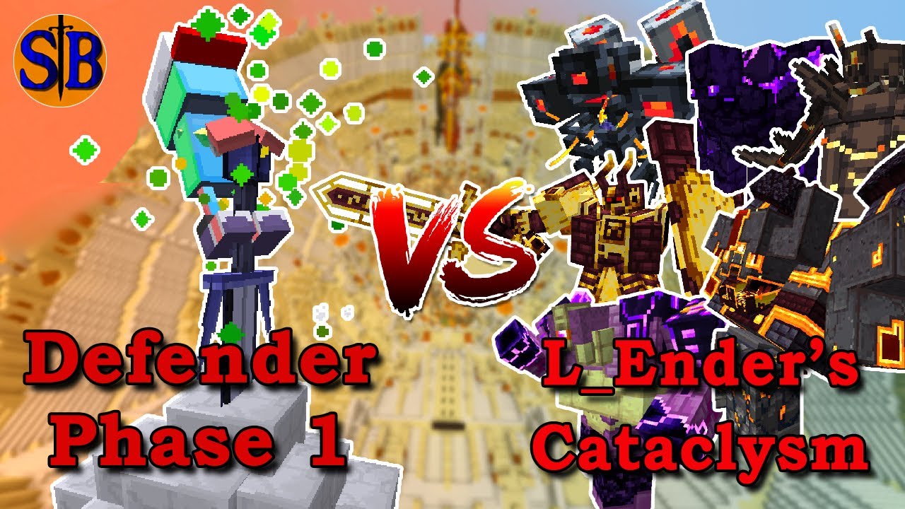 Defender phase 1 vs L_ender's Cataclysm | Minecraft Mob Battle
