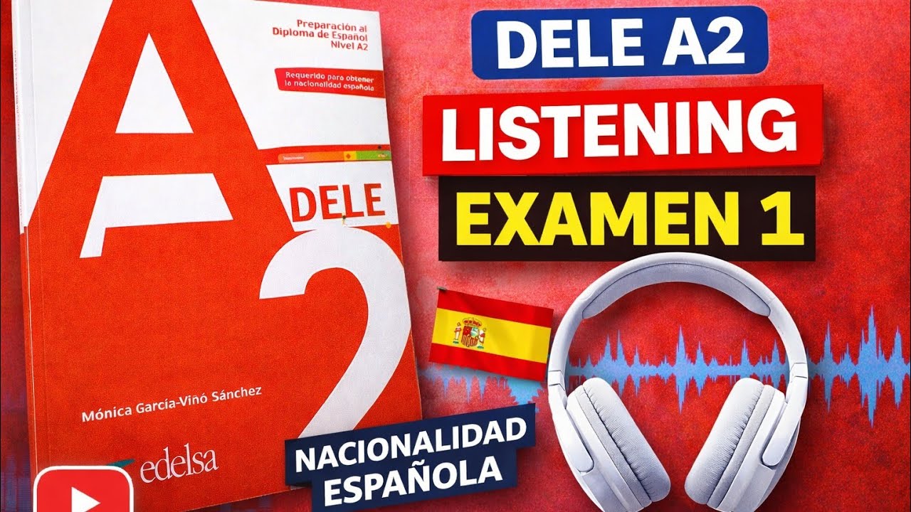 🎧 DELE A2 Listening – Examen 1 | Preparación para la Nacionalidad Española 🇪🇸