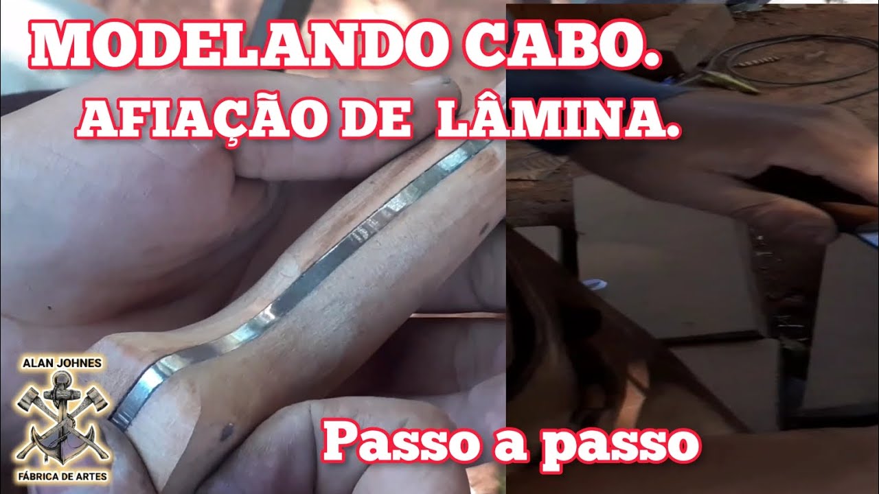 APRENDA A AFIAR BEM E MODELAR O CABO DE SUA FACA.  FORMAS SIMPLES.