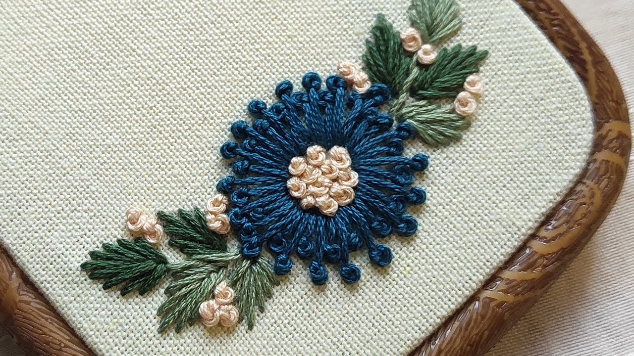 Hand Embroidery Flower Tutorial / Pistil Stitch Flower Embroidery for Beginners / Gossamer