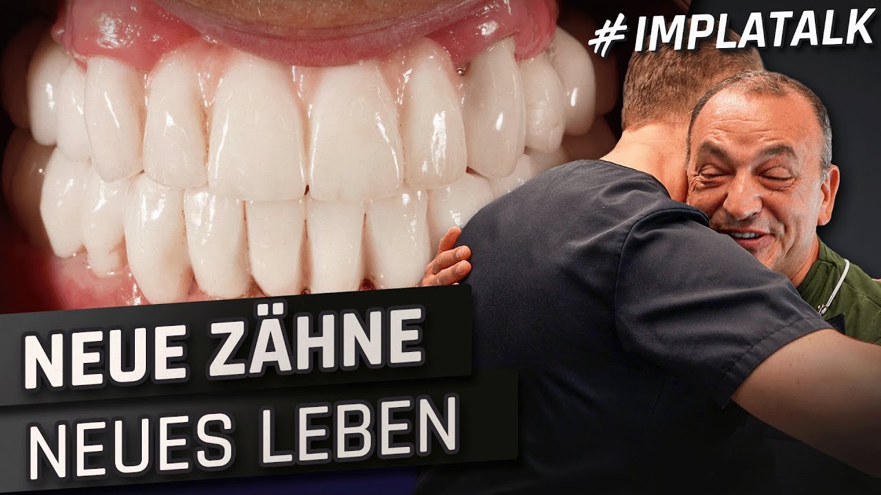 Feste Zähne auf 10 Implantaten in superheller Zahnfarbe BL3