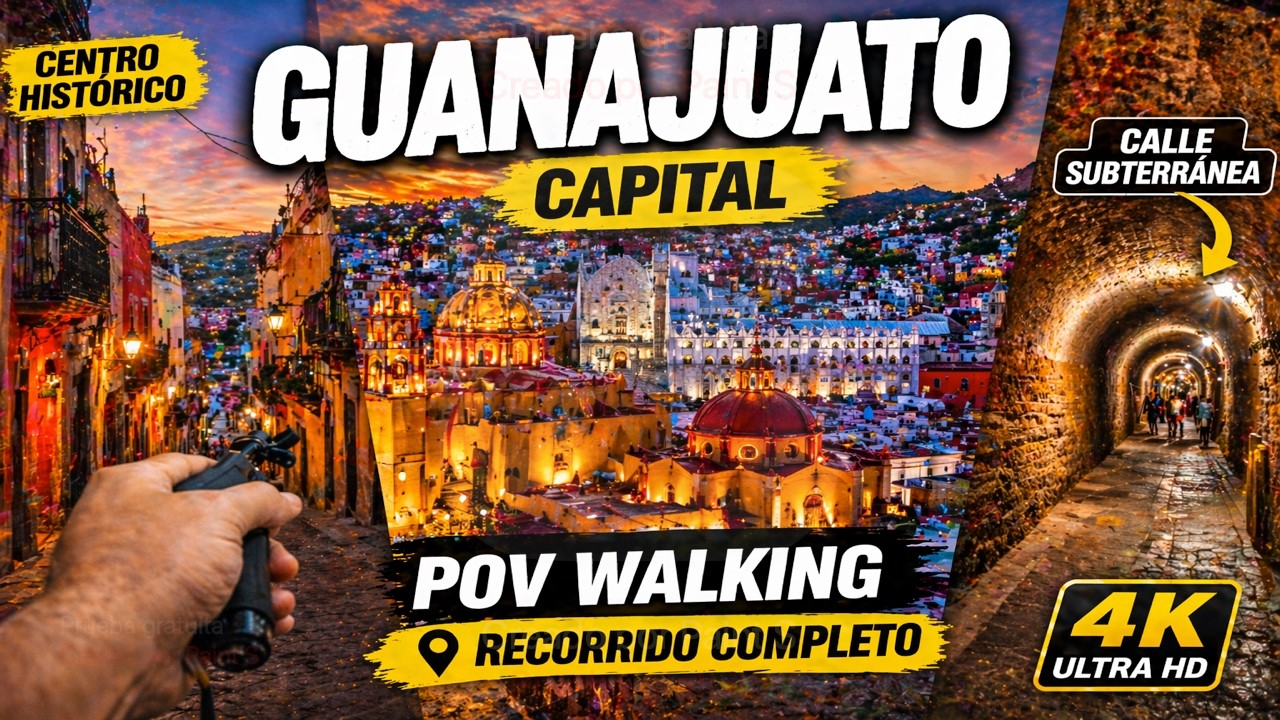 🌎 POV Walking Explorando Guanajuato Capital / POV Walking Tour Guanajuato City Mexico🇲🇽