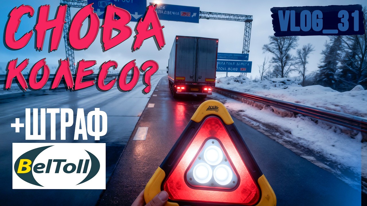 РЕМОНТ ЗАКОНЧЕН — РАБОТА НАЧАЛАСЬ! Взрыв шины + штраф от Белтoll_vlog_31
