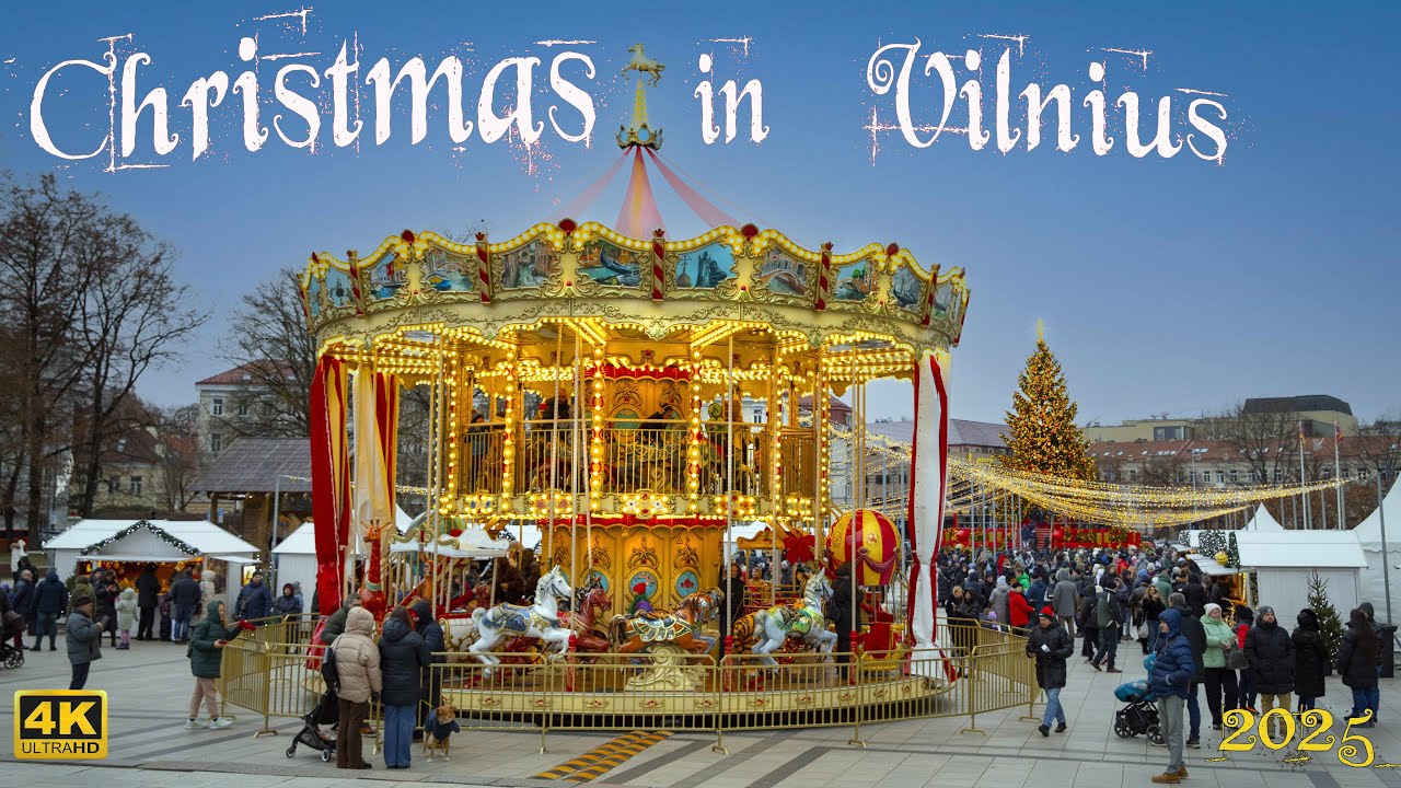 🎄 Christmas in Vilnius 2025 🇱🇹 | Old Town Christmas Walk 4K