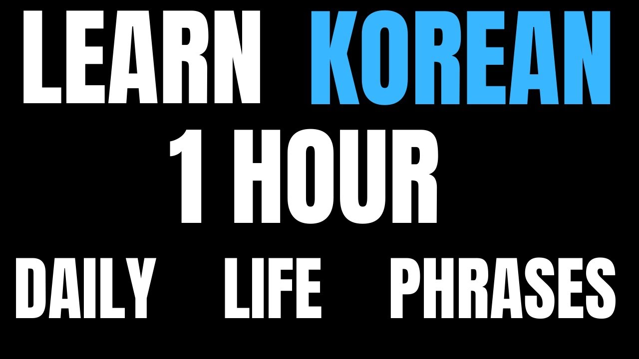 Learn Korean | Korean Phrases for Daily Life | 1 Hour Korean Lesson