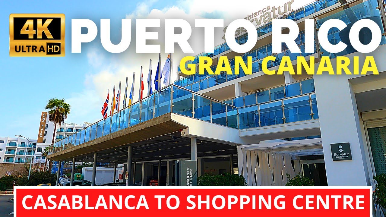 PUERTO RICO Gran Canaria 24.10.22 🔴 Servatur Casablanca Suites to Shopping Centre