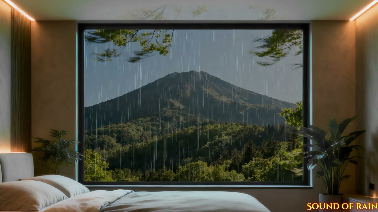 Rain Sounds For Sleeping - 99% Instantly Fall Asleep With Rain And Thunder Sound At Night Relax