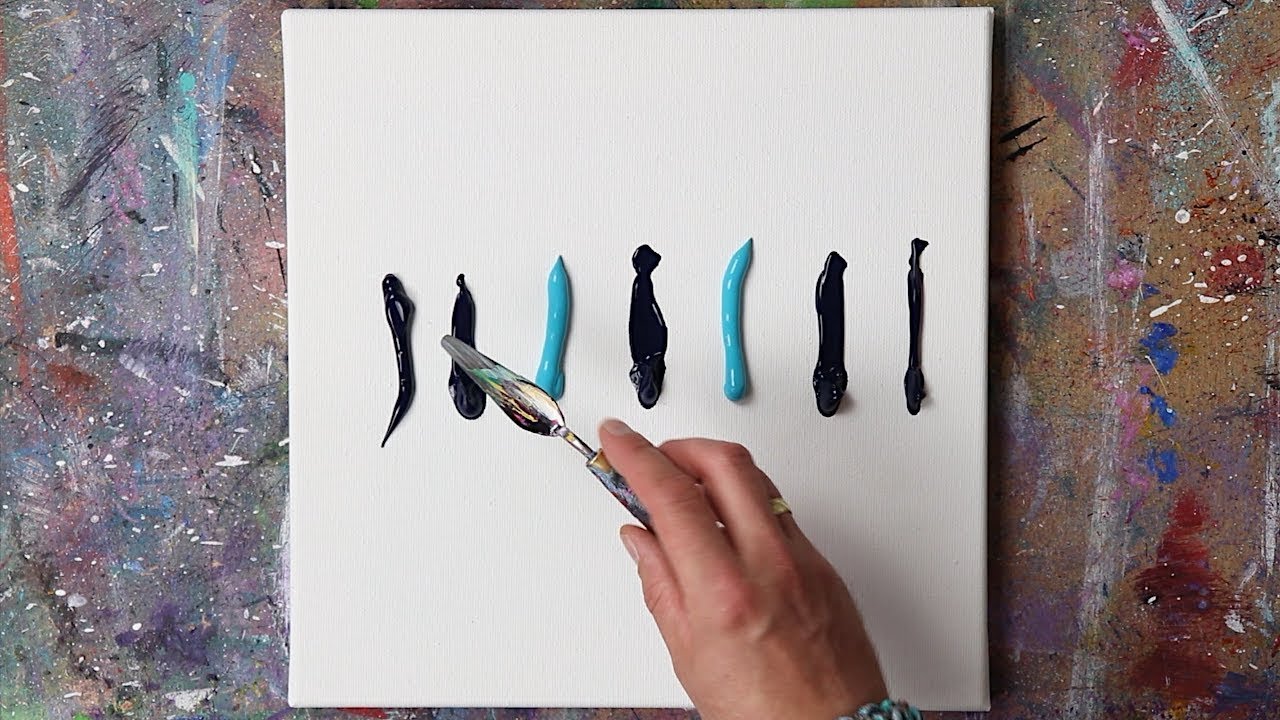 Abstract Painting / Fun with Acrylics / For Beginners / Palette Knife / Demo #046