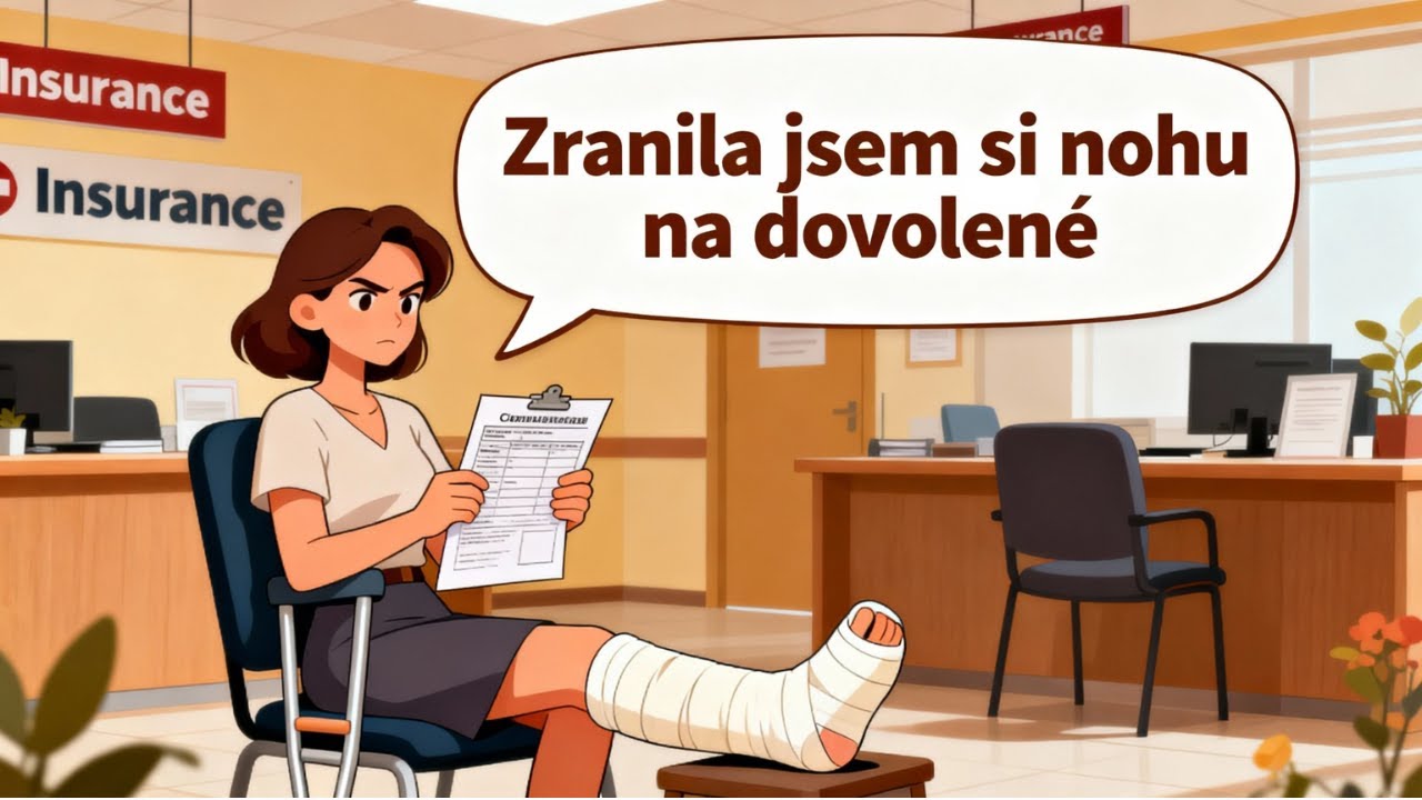 A2 Czech Exam: Reporting an Injury at the Insurance Office