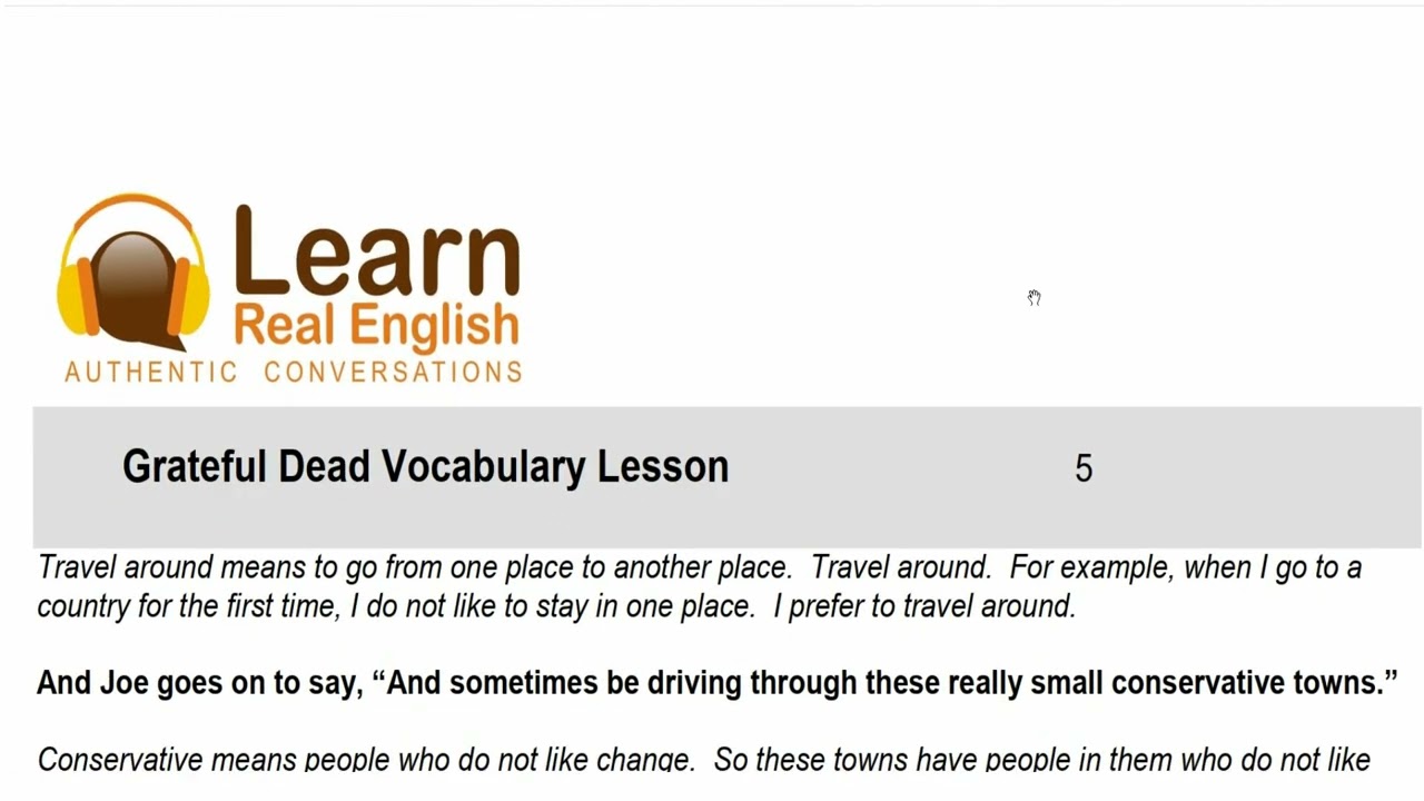 Grateful Dead Vocabulary Lesson | Learn English