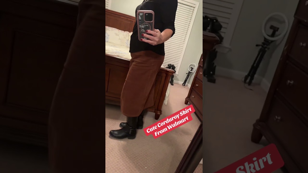 Cute Brown Corduroy Skirt from Walmart! This video is not sponsored. 