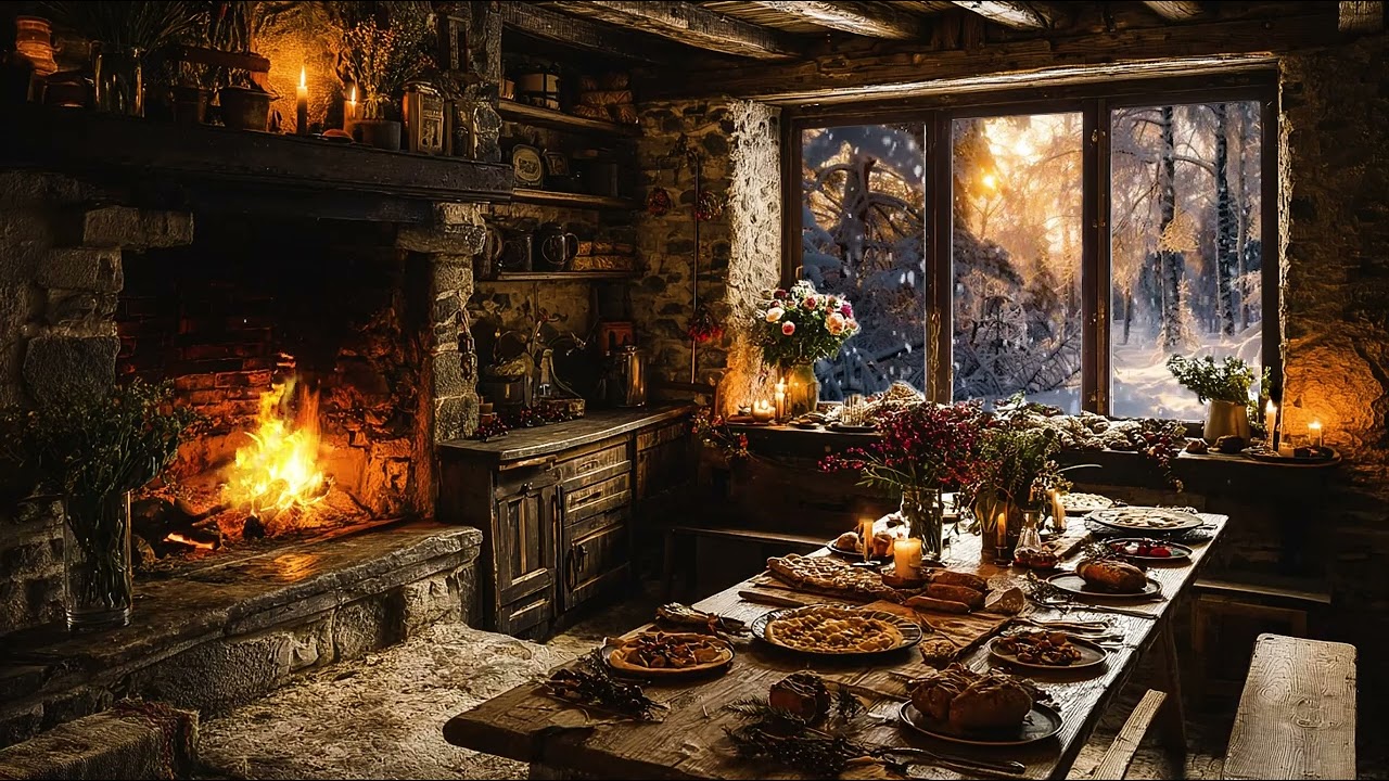 Peaceful Winter Kitchen ❄️ Gentle Cooking ASMR & Cozy Ambience for Stress Relief