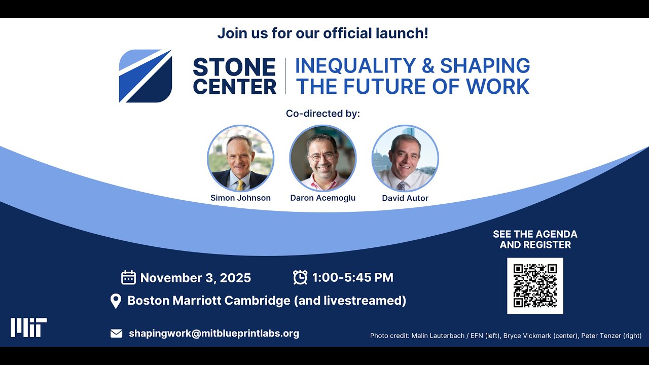 Stone Center on Inequality and Shaping the Future of Work Launch Event