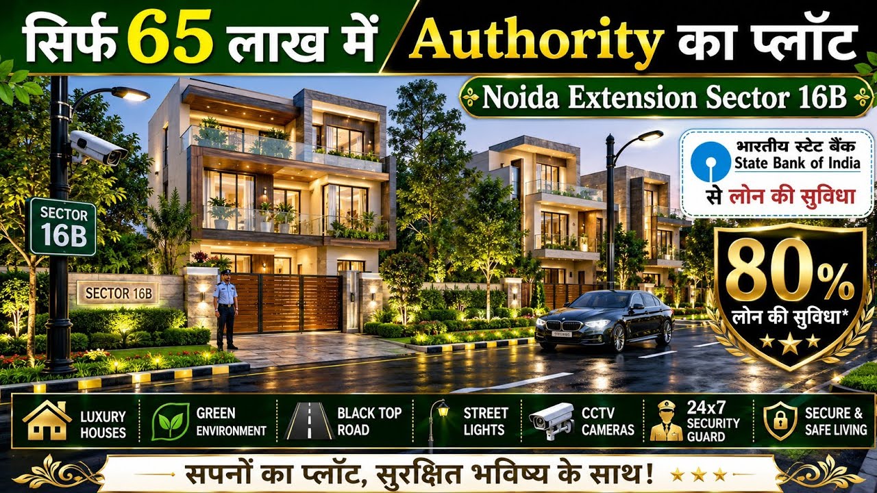 सबसे सस्ते अथॉरिटी प्लॉट्स | Plots In Noida Extension | 6% Authority Plots Sector 16B 