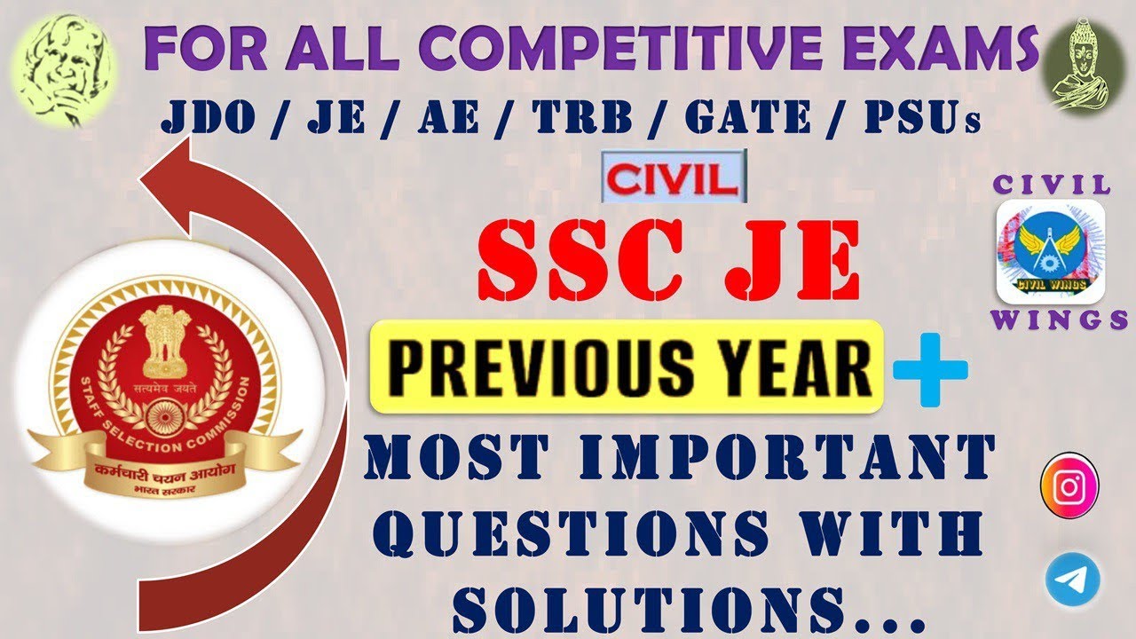 Part - 03|✍️ Don't Miss - SSC JE Previous Year Questions With Solutions✍️|🎯Important Concepts🎯|