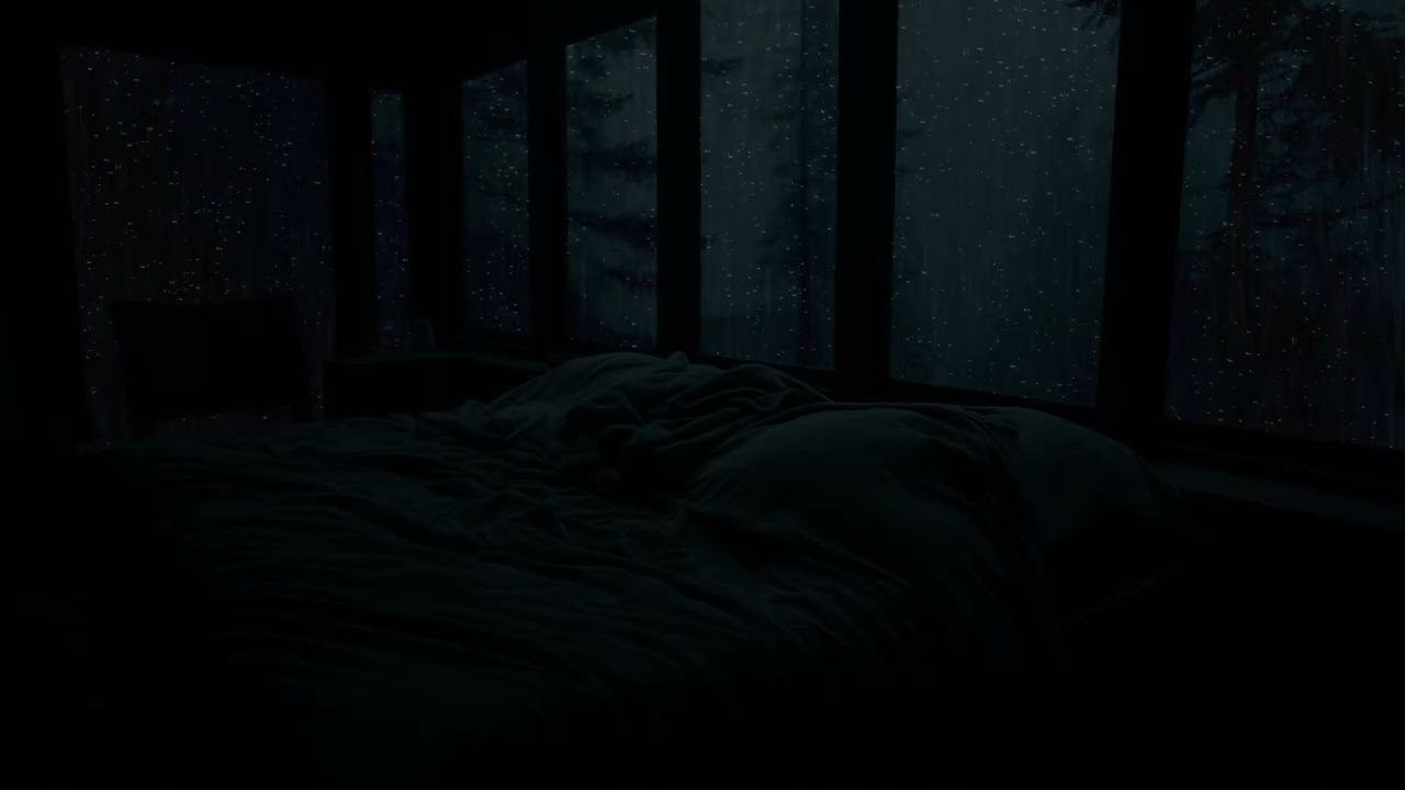 Rain on the Window at Midnight 🌧 | Peaceful Sounds for Sleep, Study & Calm