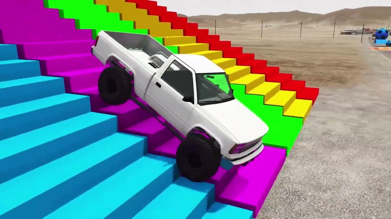 TRANSPORTING PIXAR CARS & FRUITS WITH COLORED & JOHN DEERE vs CLAAS vs TRACTORS - BeamNG.drive #962