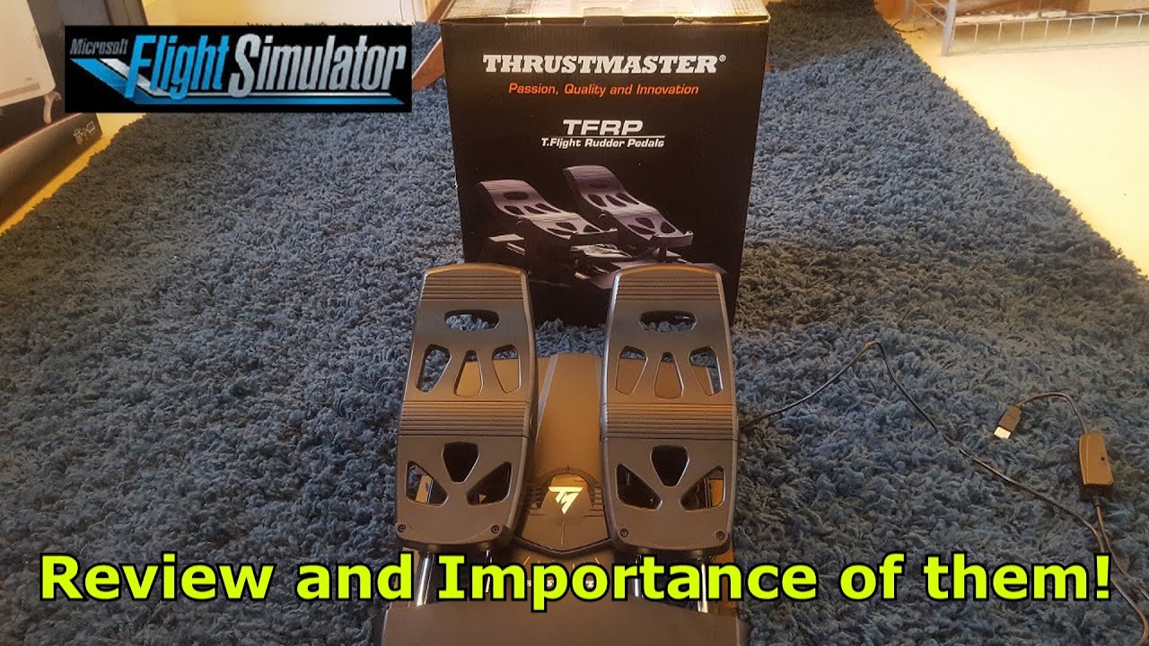 Thrustmaster T-Flight Rudder Pedals review & why they are important to your Flight Sim Setup!