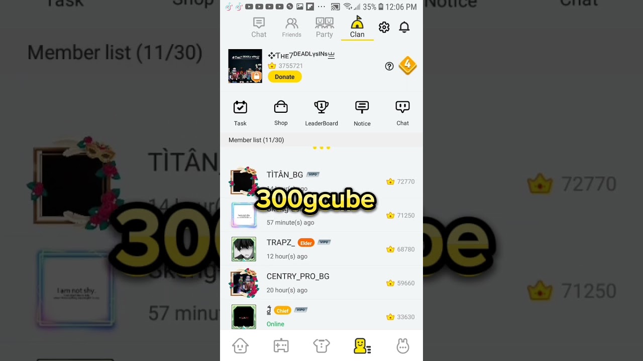 lvl4 clan for sale 300gc