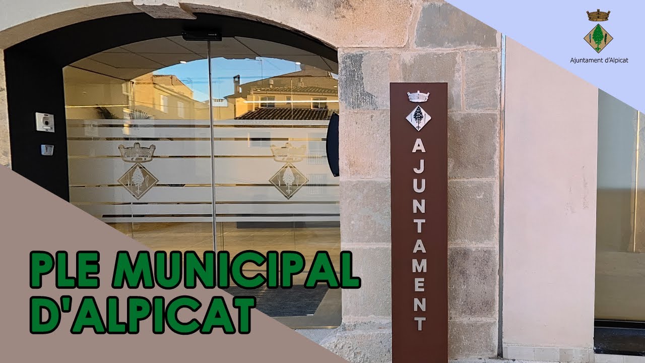 Ple ordinari de l'Ajuntament d'Alpicat del 4 de desembre de 2023