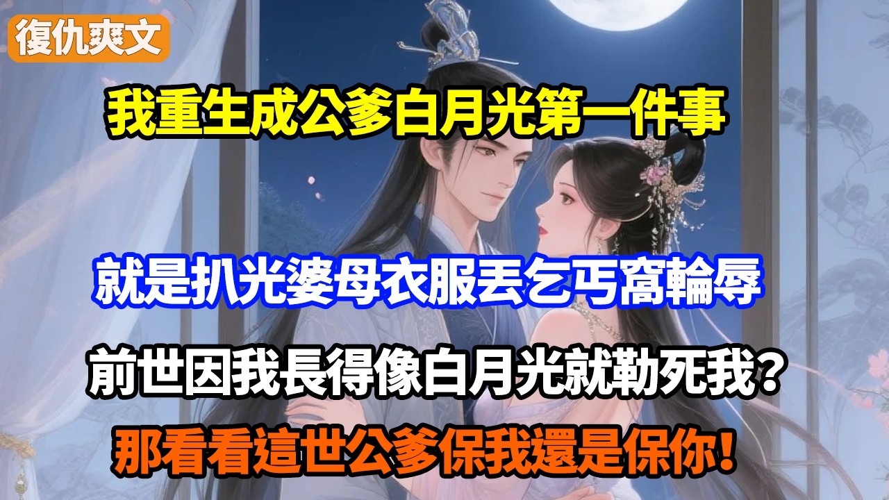 我重生成公爹白月光第一件事，就是扒光婆母衣服丟乞丐窩輪辱，前世因我長得像白月光就勒死我？那看看這世公爹保我還是保你！