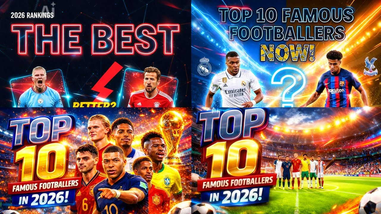 Here is the breakdown of the top 10 most famous and influential footballers in 2026.