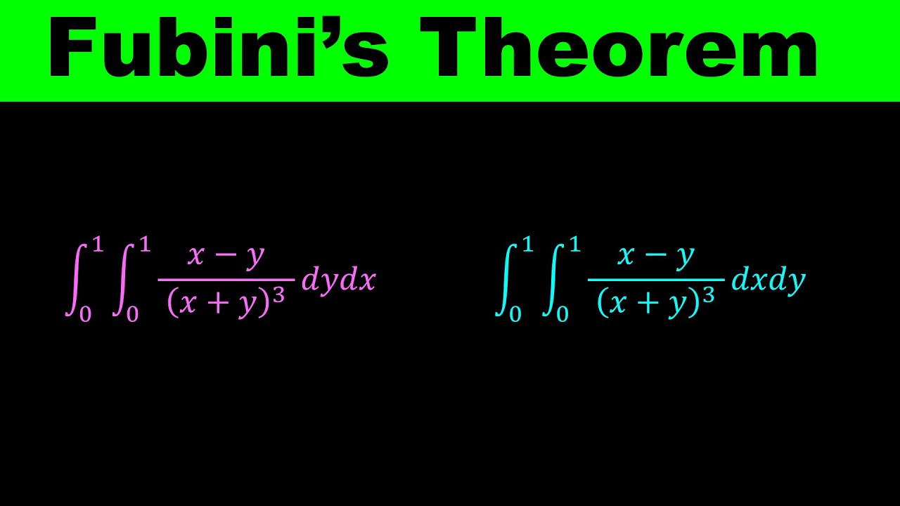 Fubini's Theorem - Double Integral that seems to Violates Fubini's Theorem!