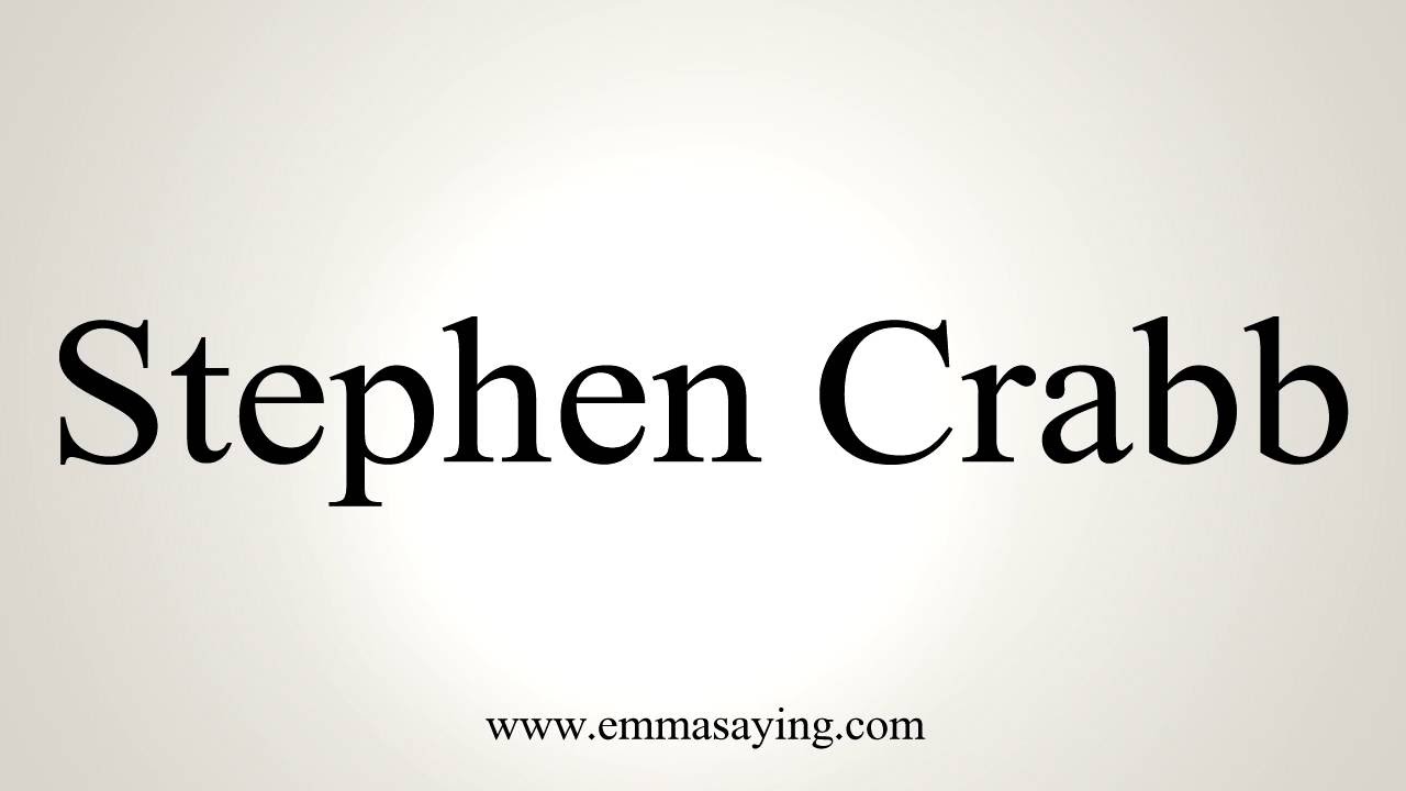 How to Pronounce Stephen Crabb