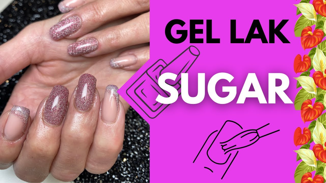 Gelová modeláž se třpytkovými Gel laky Sugar s aliexpress