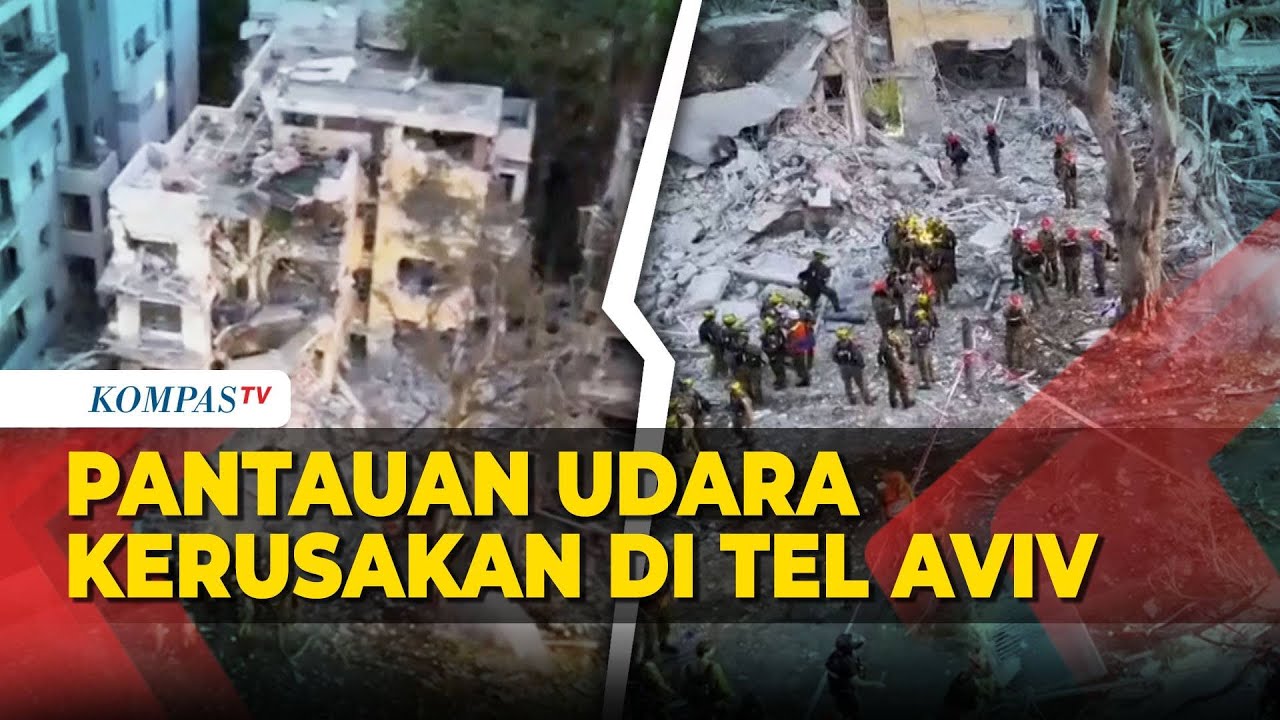Pantauan Udara Kerusakan di Tel Aviv Dampak Serangan Rudal Iran