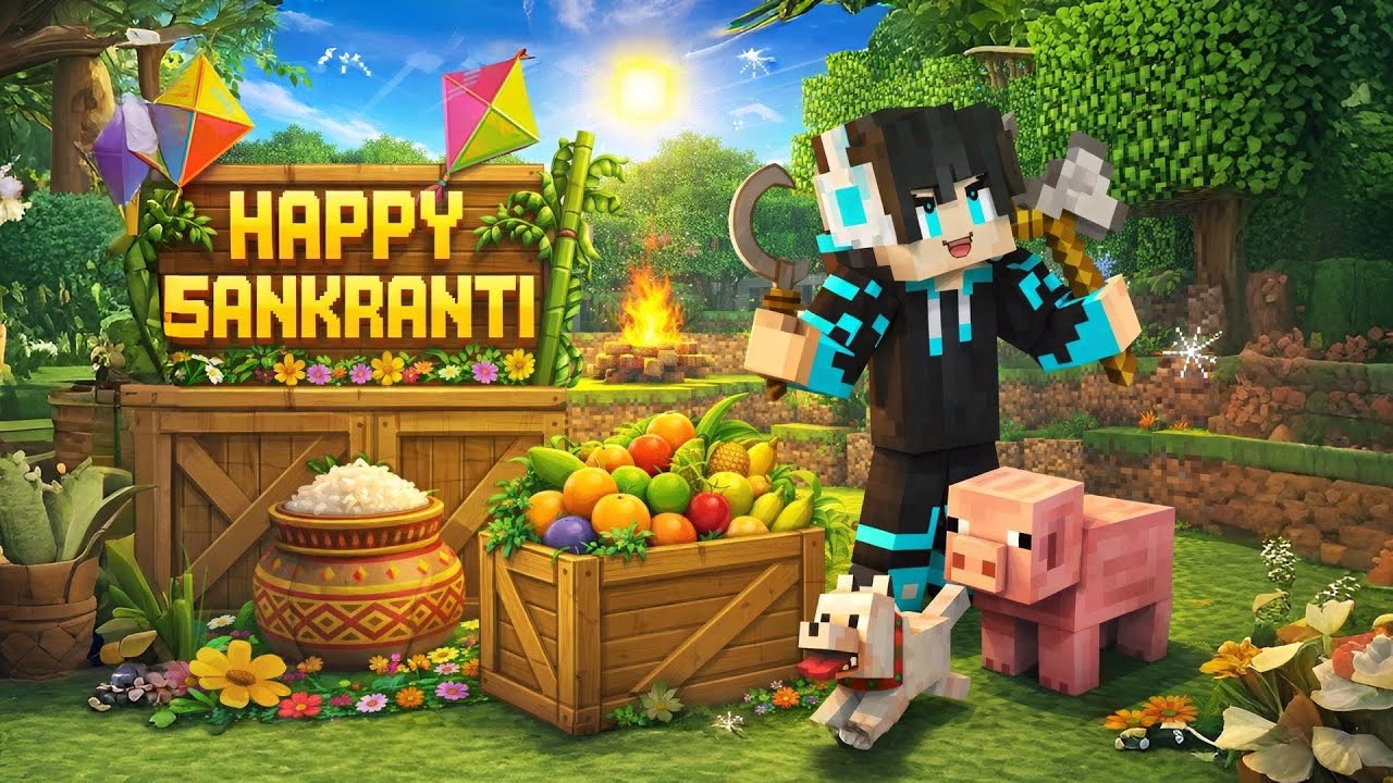 🔴Sankranthi Specal  Minecraft Live Stream In telugu | Let,sPlay | BhanuGamerzz #minecraft #roadto1k