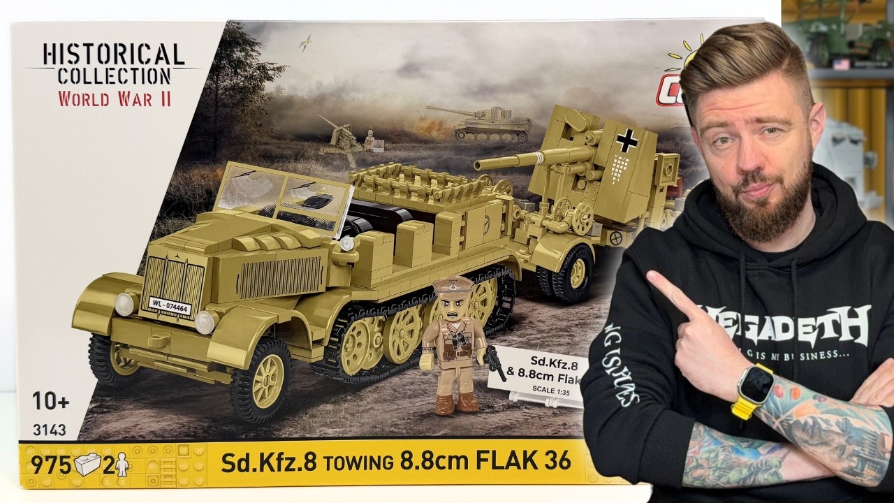 Sd.Kfz.8 Towing 8.8 cm Flak 36 💥 COBI 3143 RECENZJA