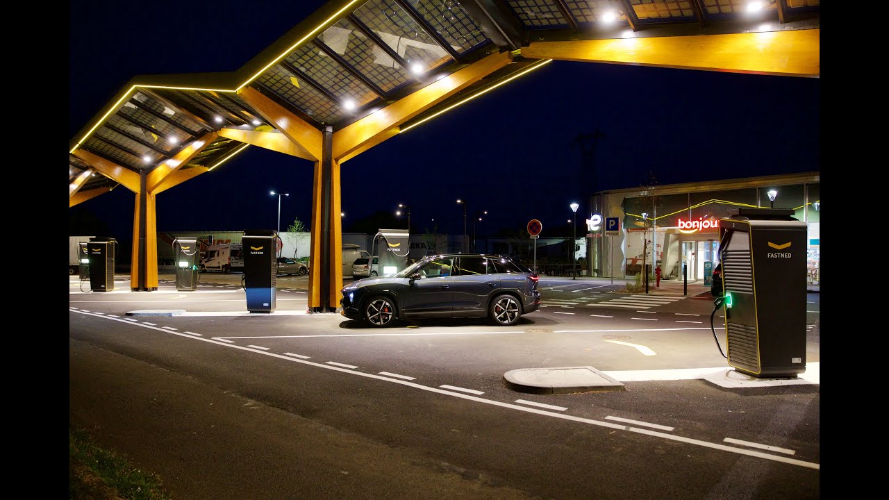 4K NIO EL7 Elektrische SUV Auto Vakantie Duurtest Tilburg - Marseille -Tilburg