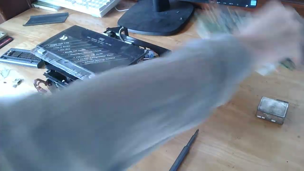 Disassemble a discarded VCR