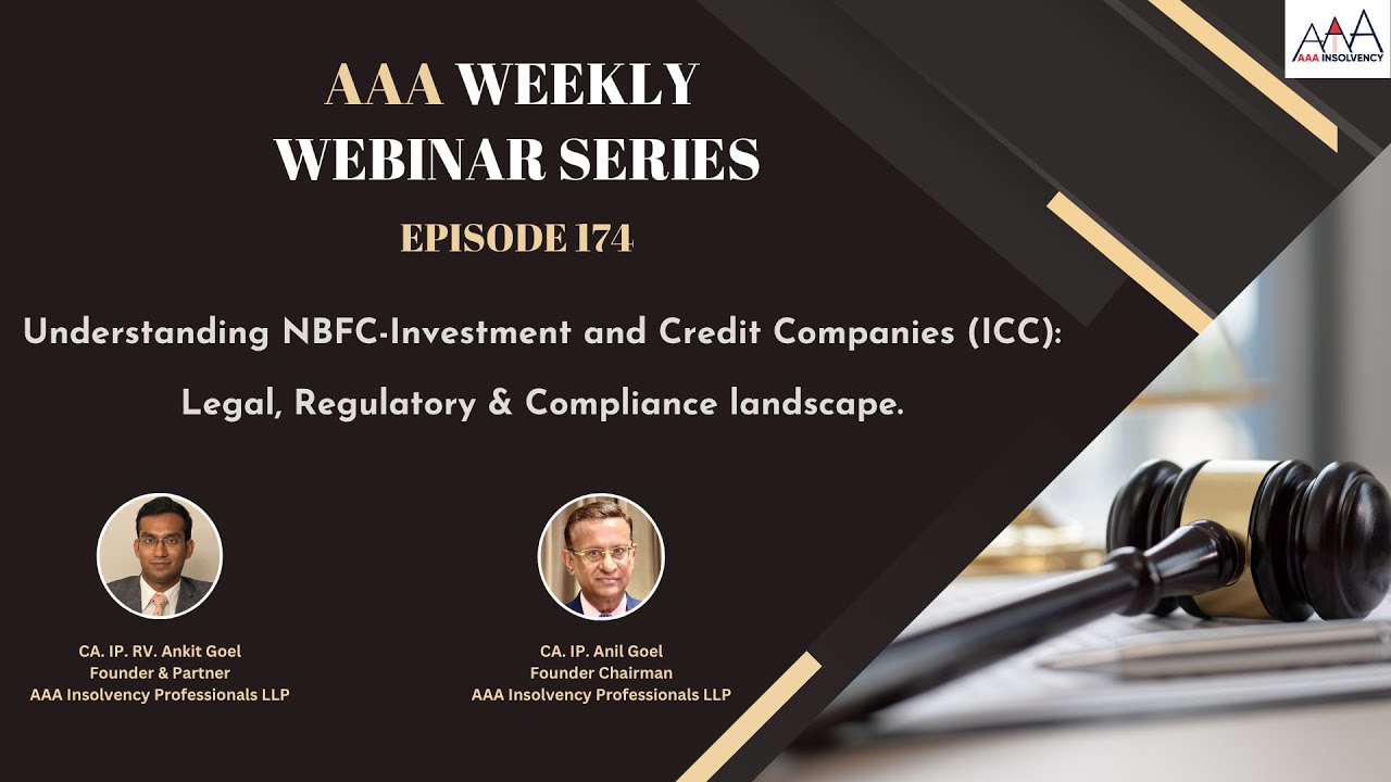 Understanding NBFC-Investment and Credit Companies (ICC): Legal, Regulatory & Compliance landscape.
