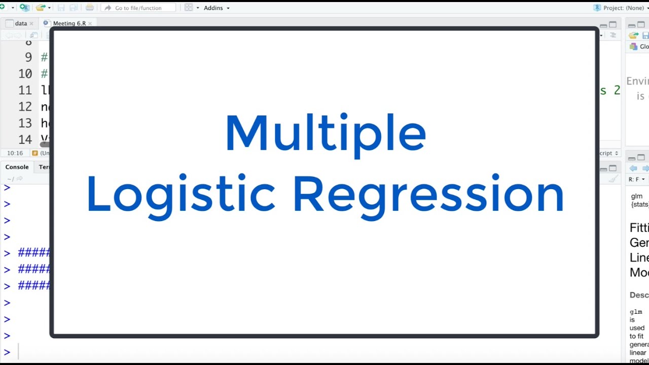6.2 Logistic Regression Models in R