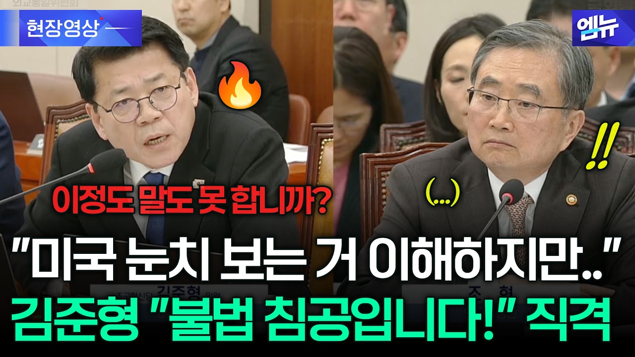 외통위에서 미국 침공 비판하는 김준형 의원